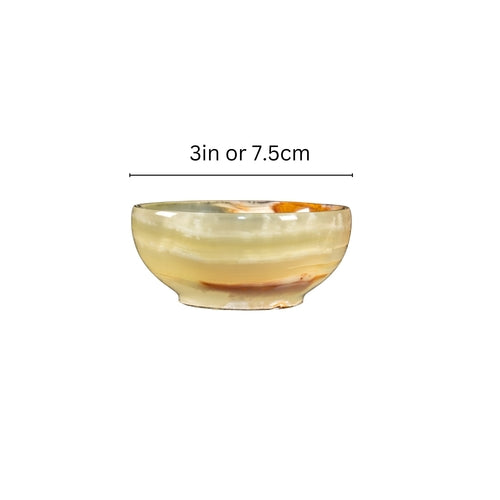 Onyx Kristall Schale, Himalaya Onyx, Natursteinschale Marmorschale, (ES)