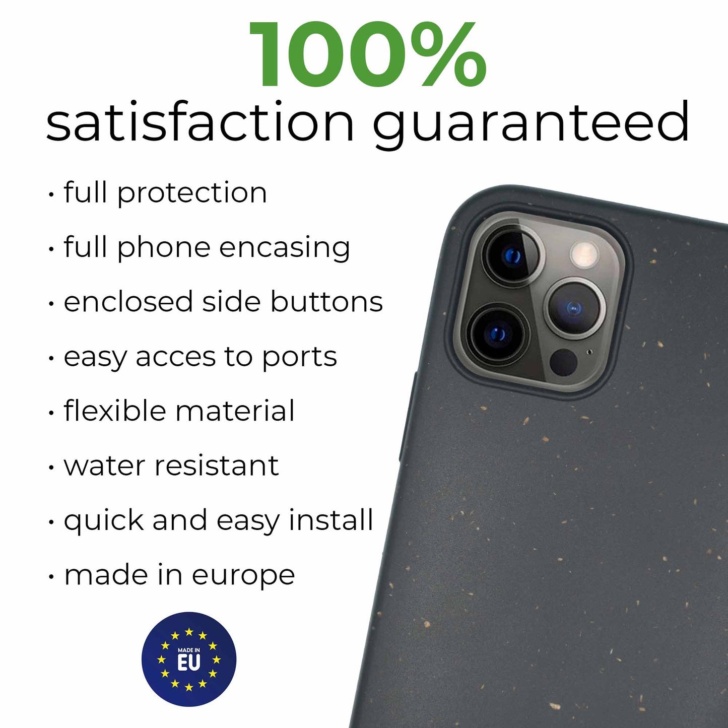Ocean Turtle -  Biodegradable phone case - Ocean Blue and Black (TL)