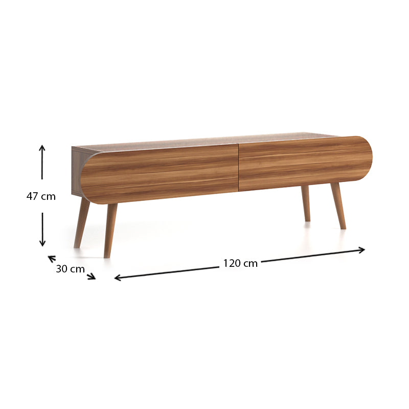 TV Stand SMILE Walnut 120x30x40cm (CB)