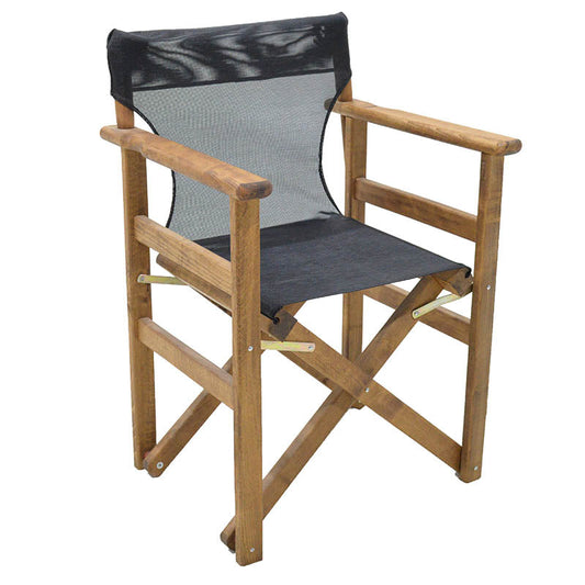Folding Garden Armchair SPACE Walnut Black 61x51x86cm (CB)