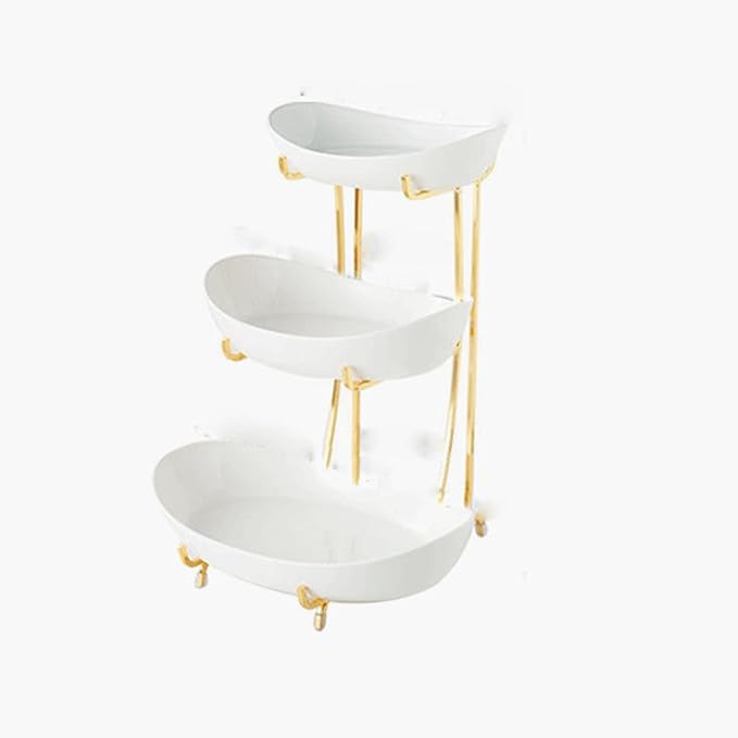 Ceramic 3 Layers Fruits Plate-White (MW)