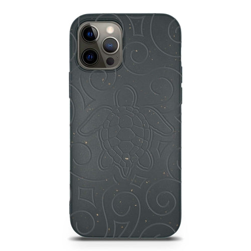 Ocean Turtle -  Biodegradable phone case - Ocean Blue and Black (TL)