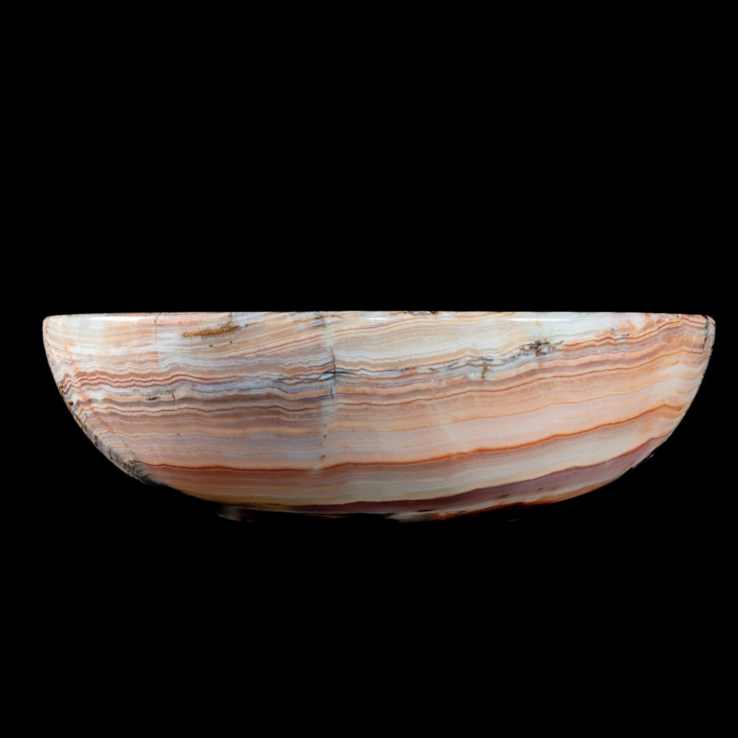 Onyx Kristall Schale, Himalaya Onyx, Natursteinschale Marmorschale, (ES)