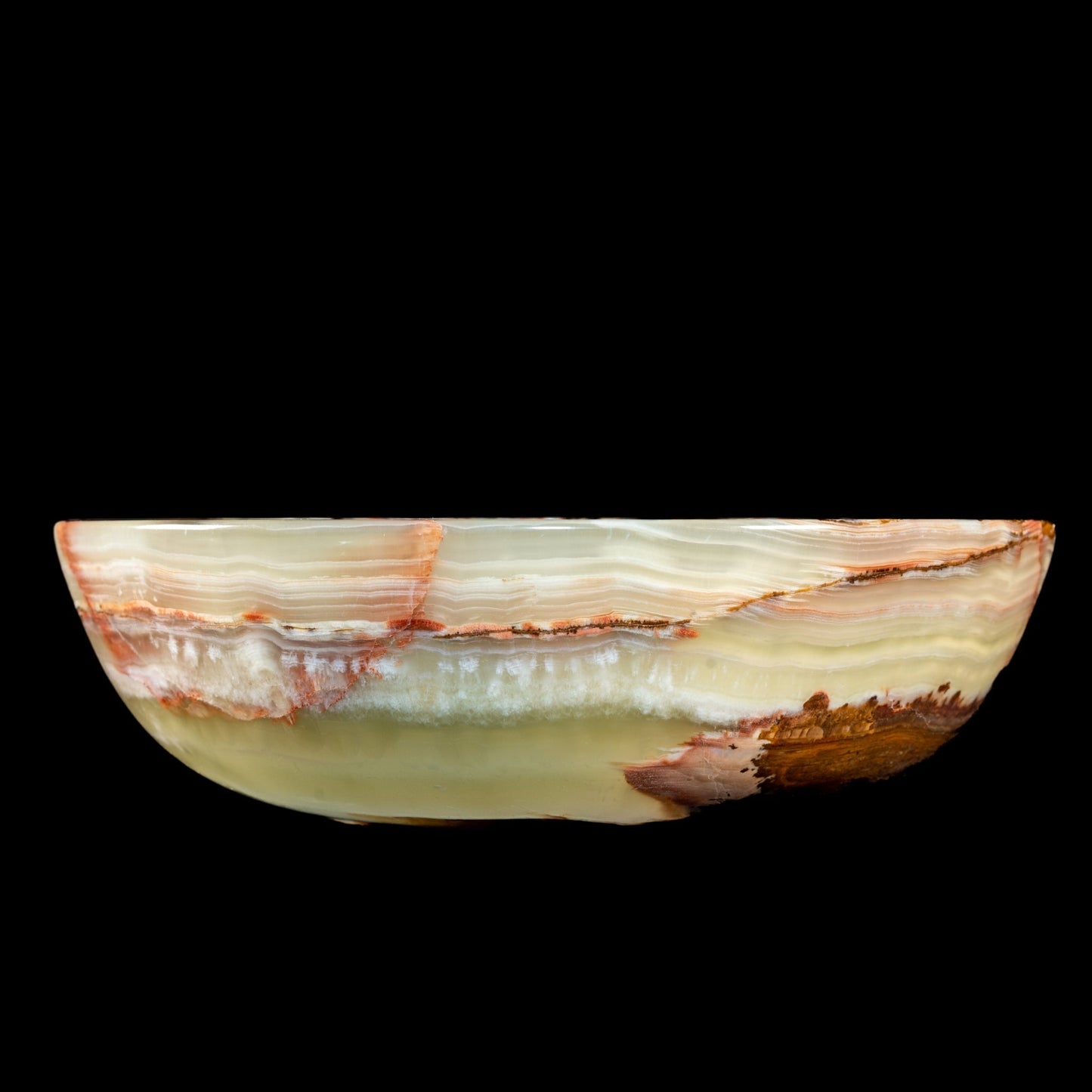 Onyx Kristall Schale, Himalaya Onyx, Natursteinschale Marmorschale, (ES)