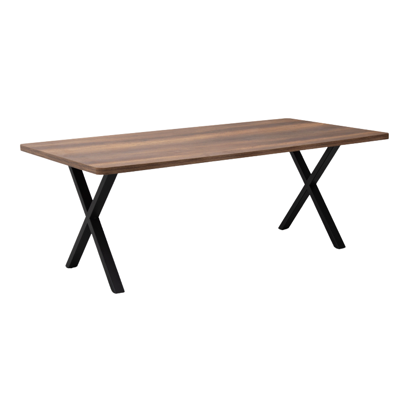 Dining Table MALVIN Walnut 200x100x75cm (CB)