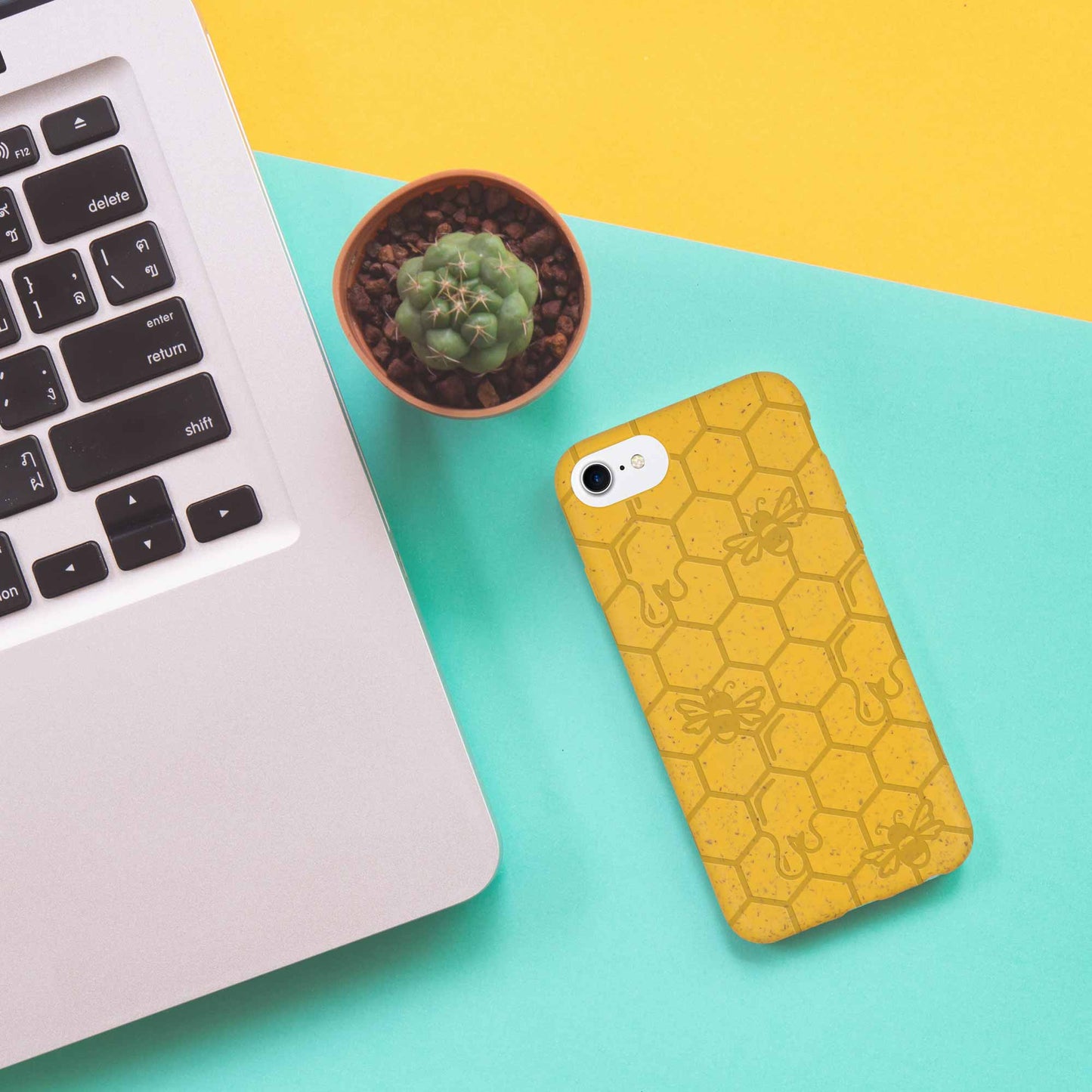 Honey Bee -  Biodegradable phone case - Yellow, Orange and Black (TL)