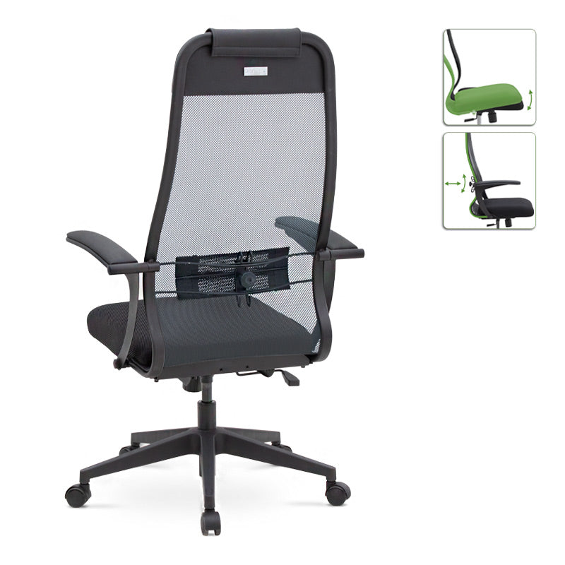 Office Chair JUSTIN Black/Grey 66,5x70x111,8/133cm (CB)