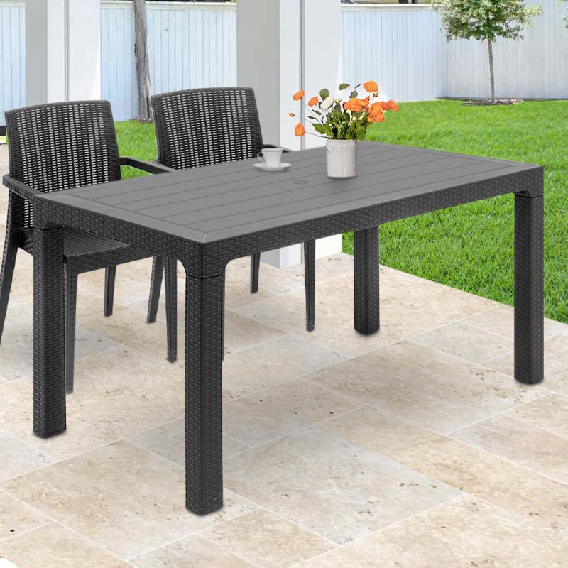 Garden Table INGE Anthracite 140x80x74cm (CB)