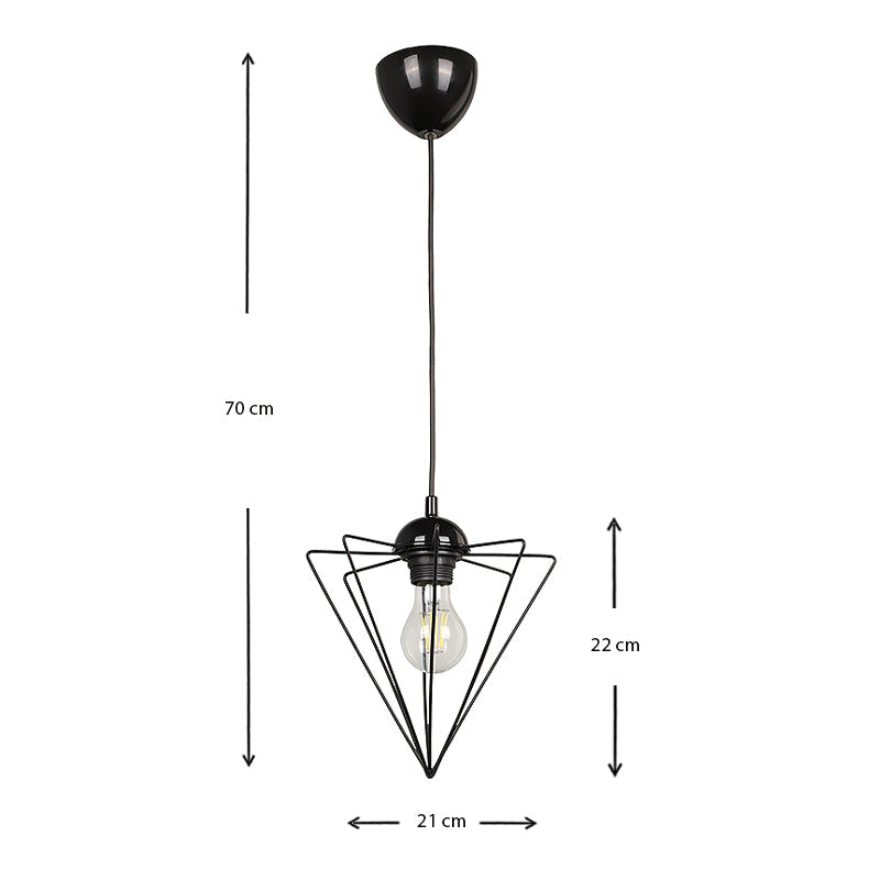Hanging Lamp NEEDLE 1 Light Black (CB)