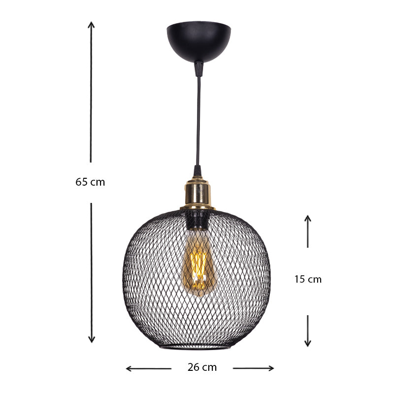 Ceiling Lamp HIVE Black 26x26x65cm (CB)