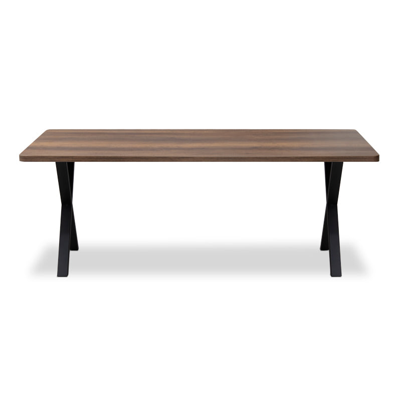 Dining Table MALVIN Walnut 200x100x75cm (CB)