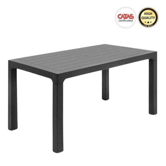 Garden Table INGE Anthracite 140x80x74cm (CB)