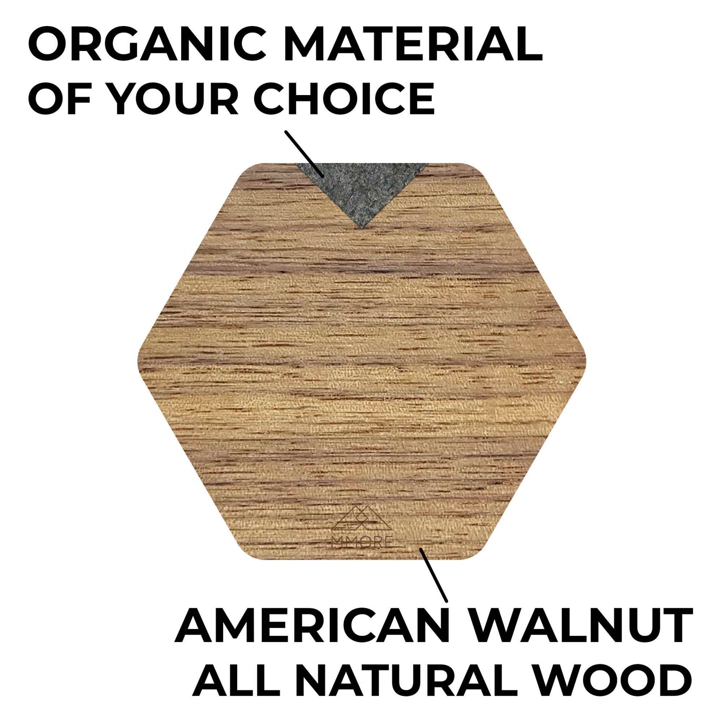Wooden Coasters - American Walnut / Set of 4 coasters (TL)