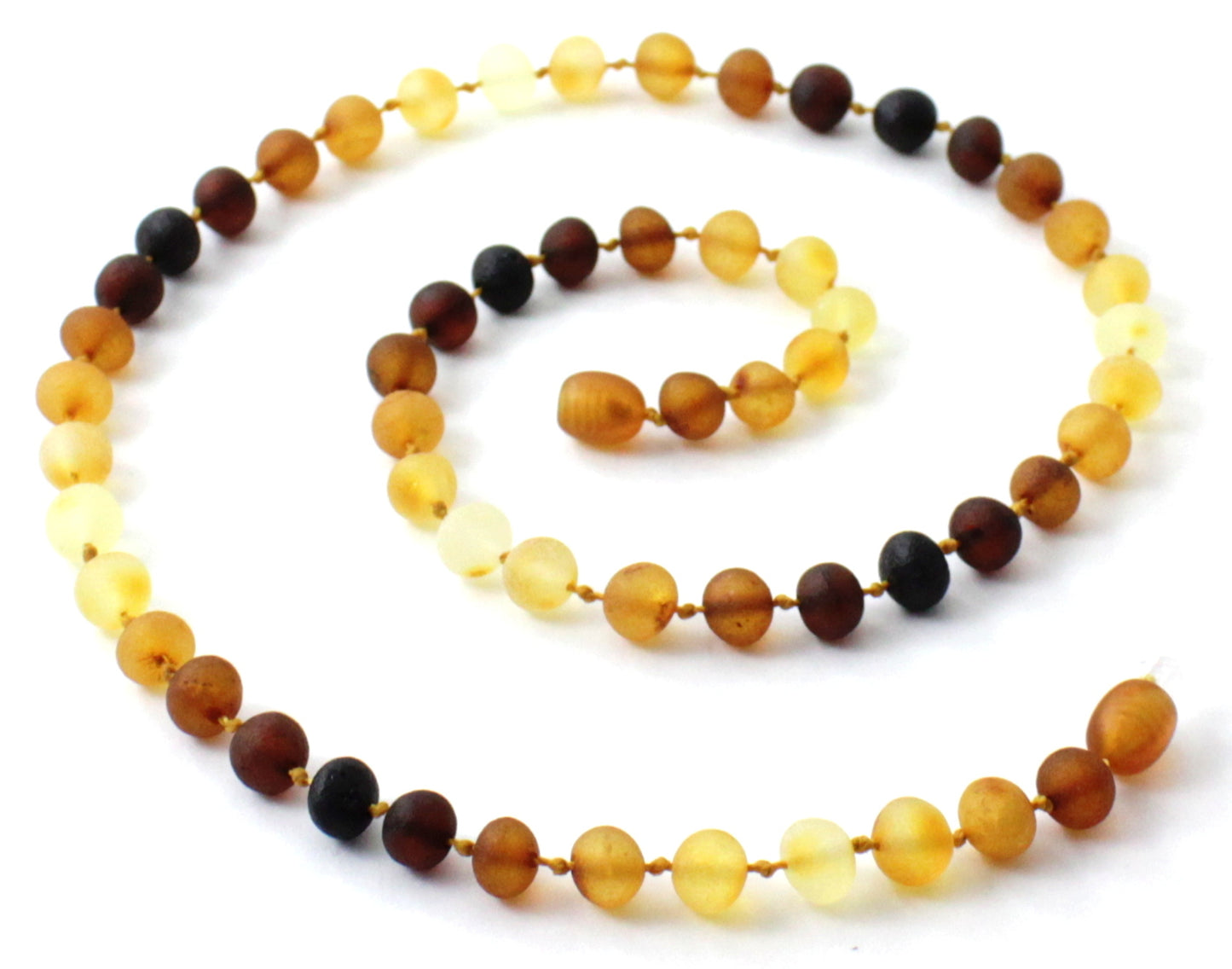 Unpolished Amber Adult Necklace Multi Color Various Sizes (PC)