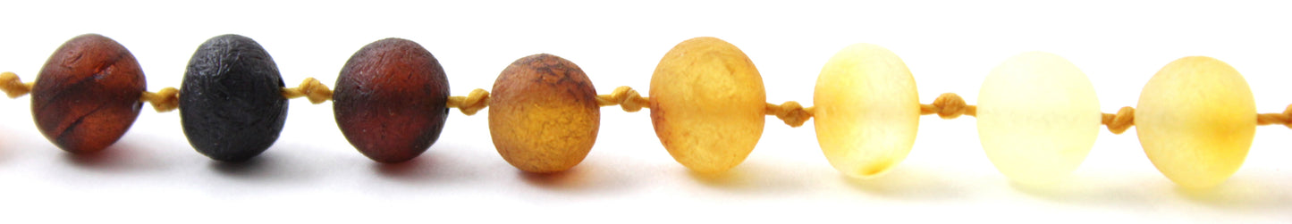 Unpolished Amber Adult Necklace Multi Color Various Sizes (PC)