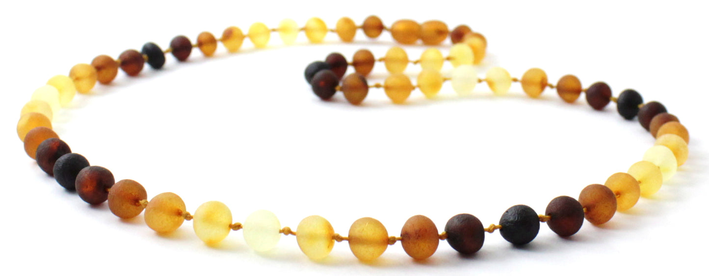 Unpolished Amber Adult Necklace Multi Color Various Sizes (PC)