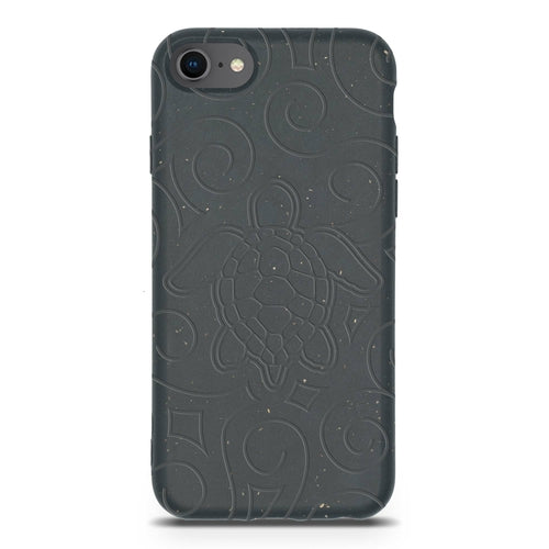 Ocean Turtle -  Biodegradable phone case - Ocean Blue and Black (TL)